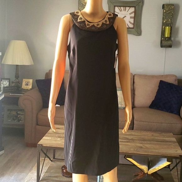 AB STUDIO BLACK SLEEVELESS DRESS SZ 12 - Picture 1 of 10